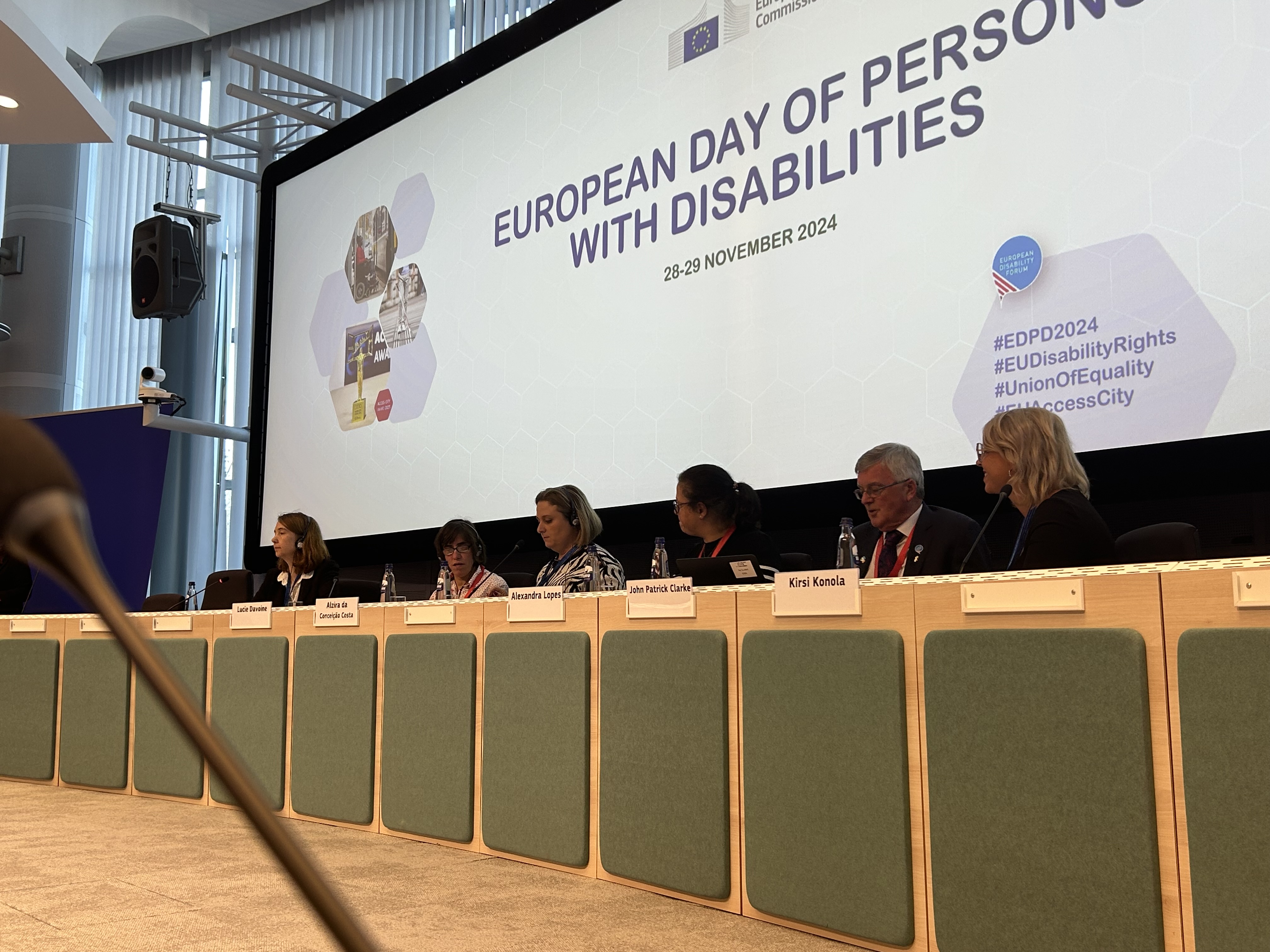 Alzira Fernandes speaks at the EDPD in Brussels