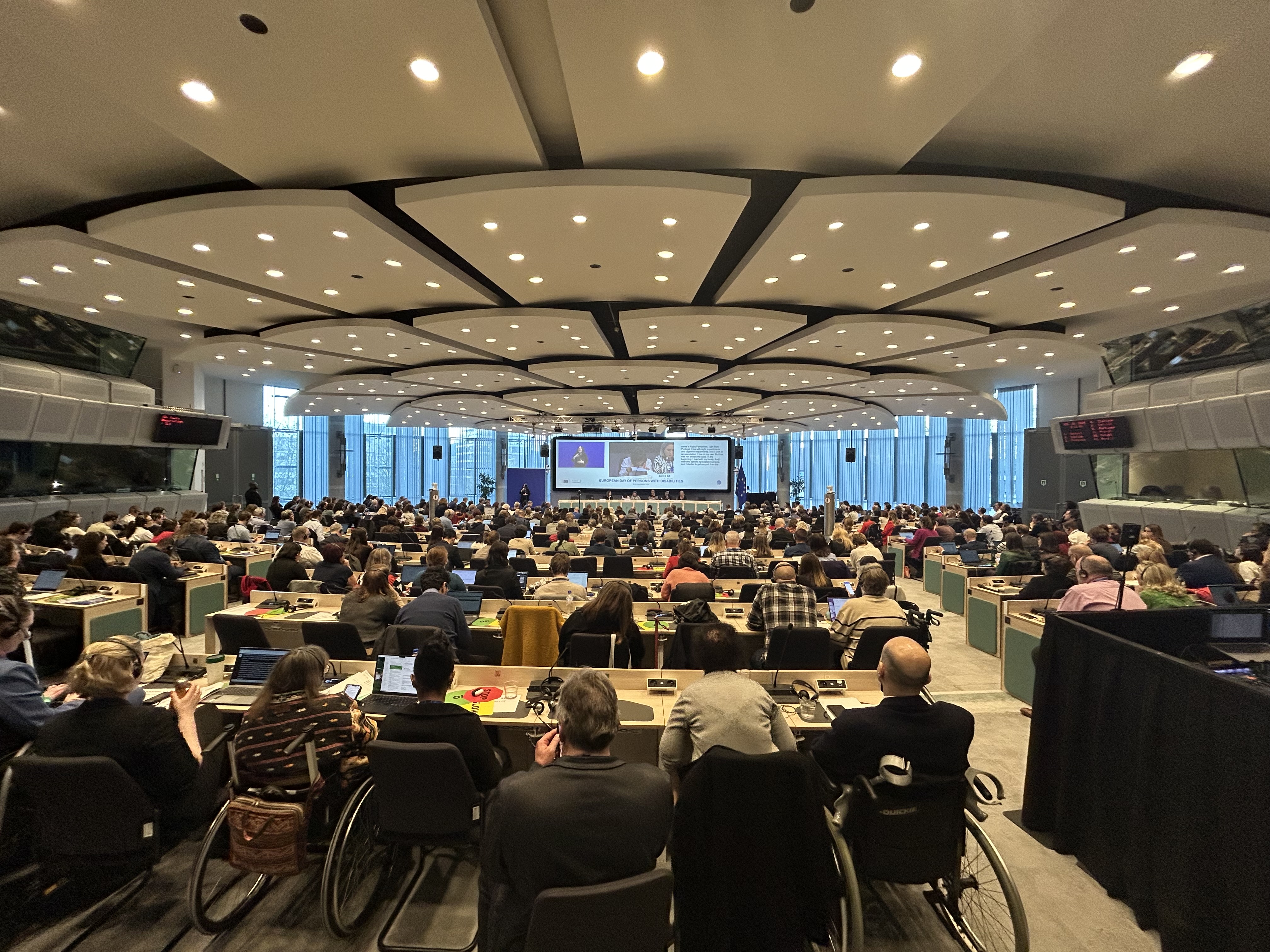 Alzira Fernandes speaks at the EDPD in Brussels