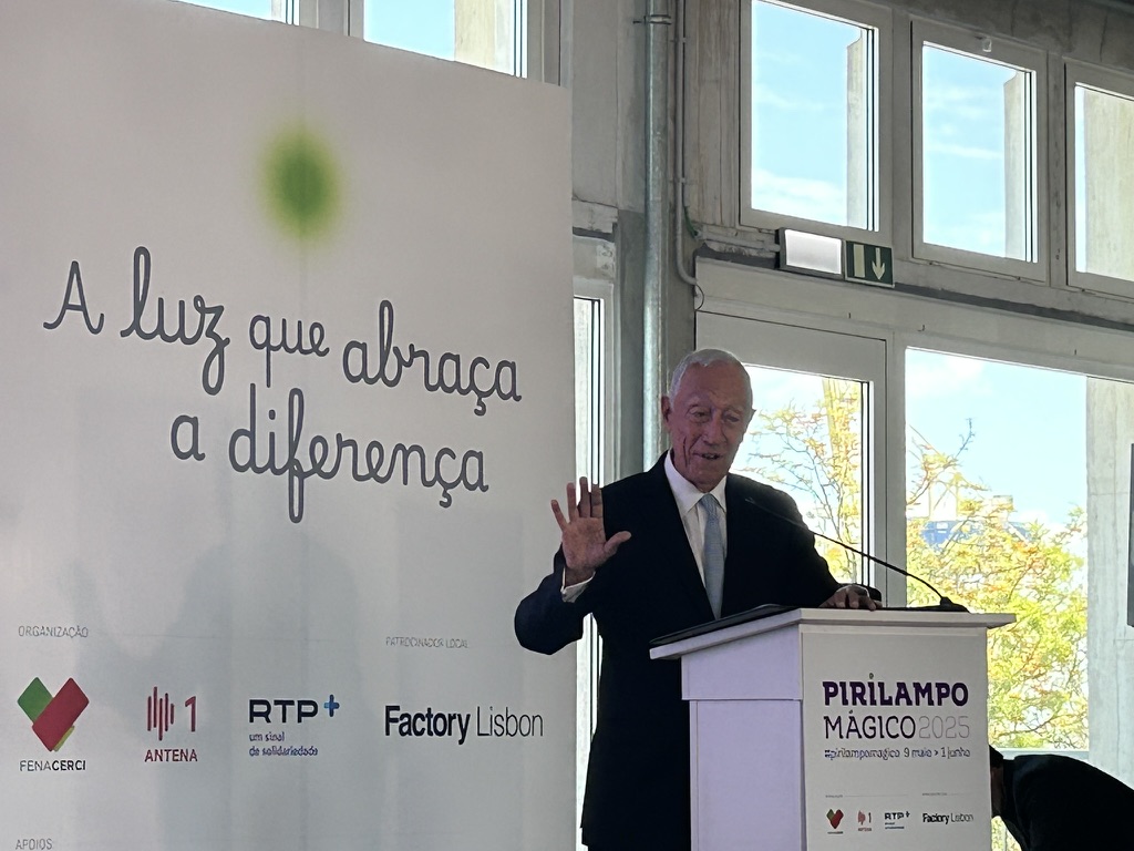 president of Portugal, Marcelo Rebelo de Sousa, speaking at the event