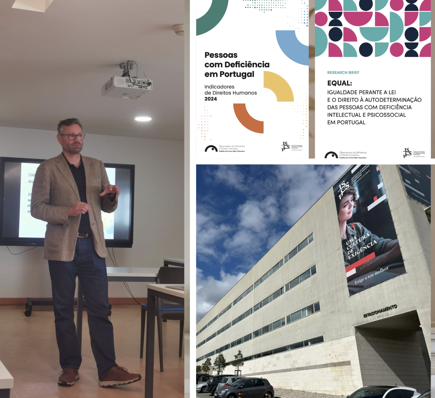 Milan Sverepa speaking at the training, reports, university building