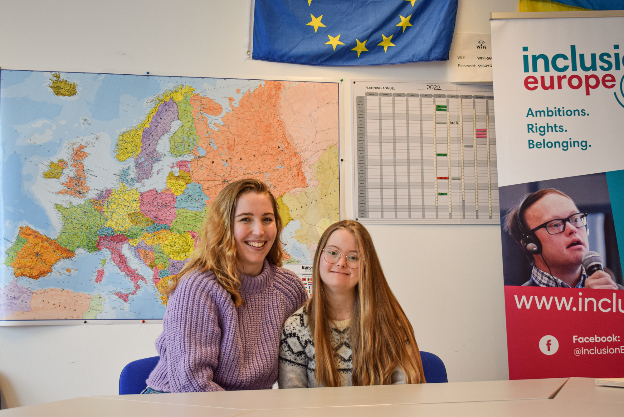 Inge and Esther in Inclusion Europe office
