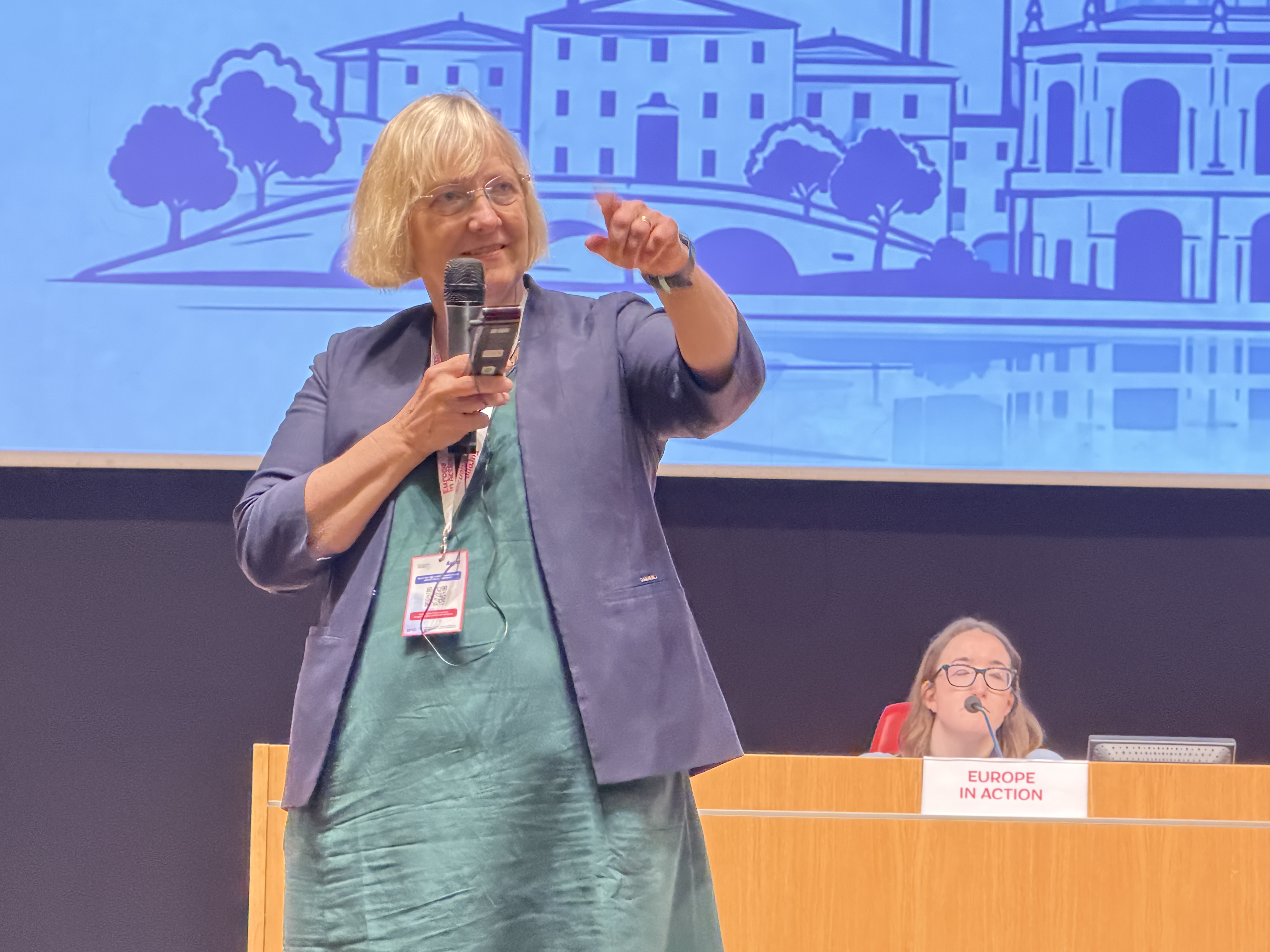 Jeanne Nicklas-Faust speaking at Europe in Action 2026