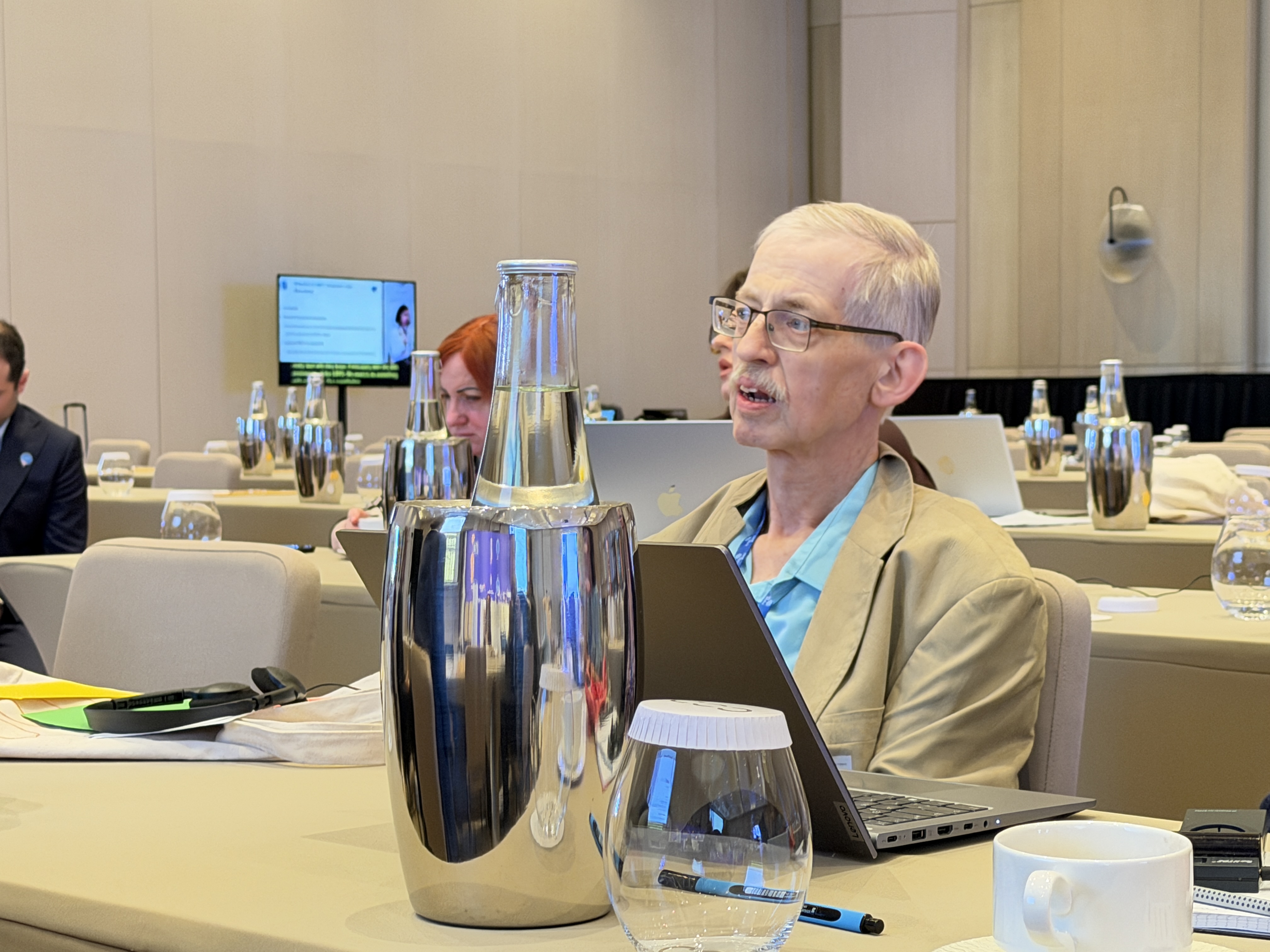 Joachim during his first EDF Board meeting