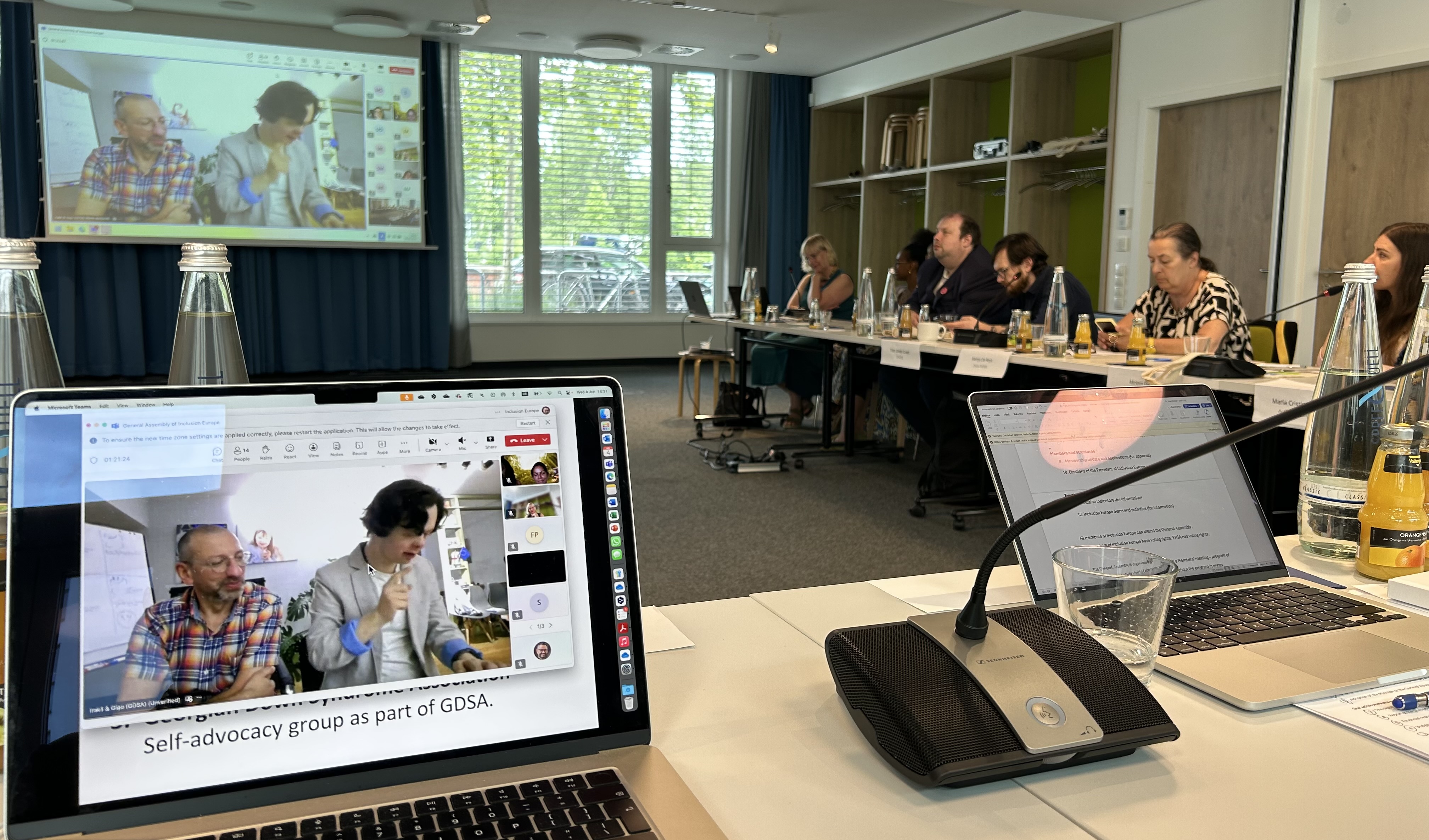 Self-advocate from Georgia (online) presents the organisation for the General Assembly