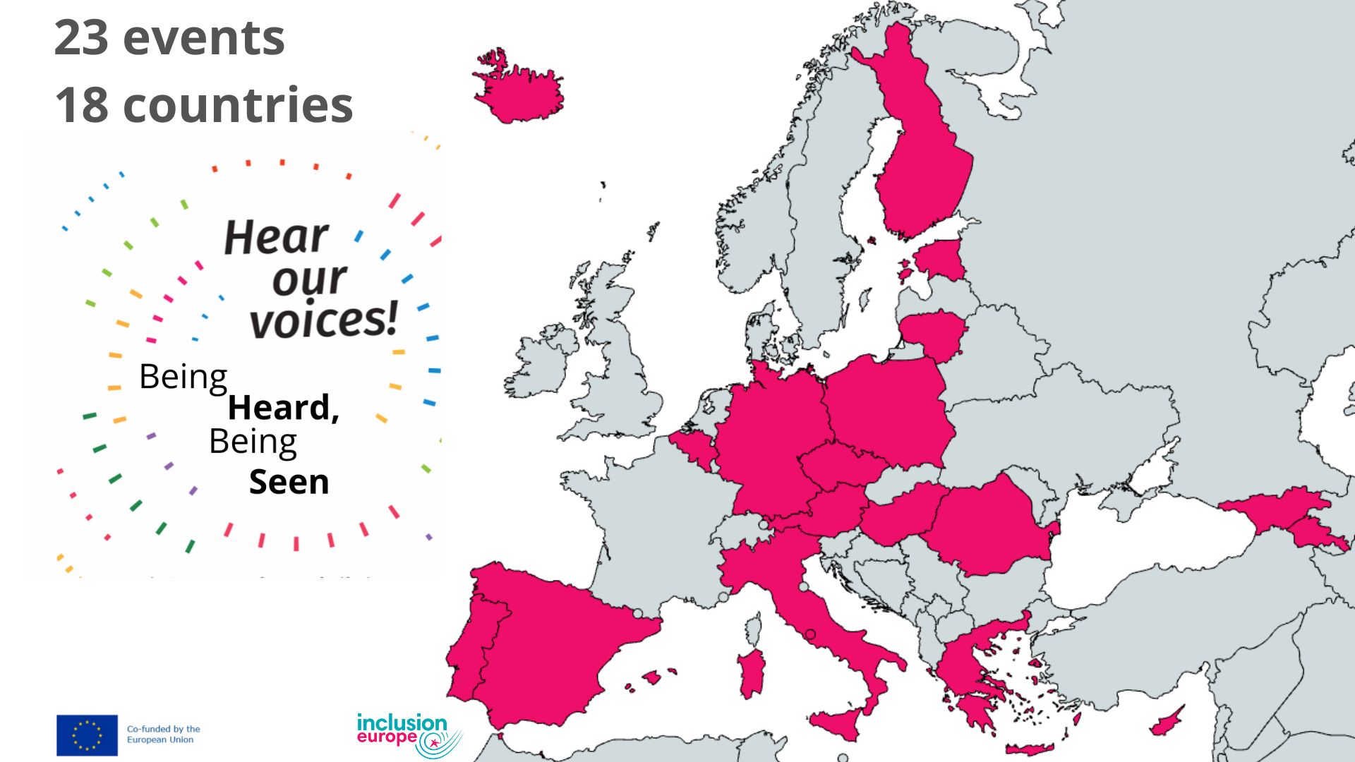 Map showing participating countries