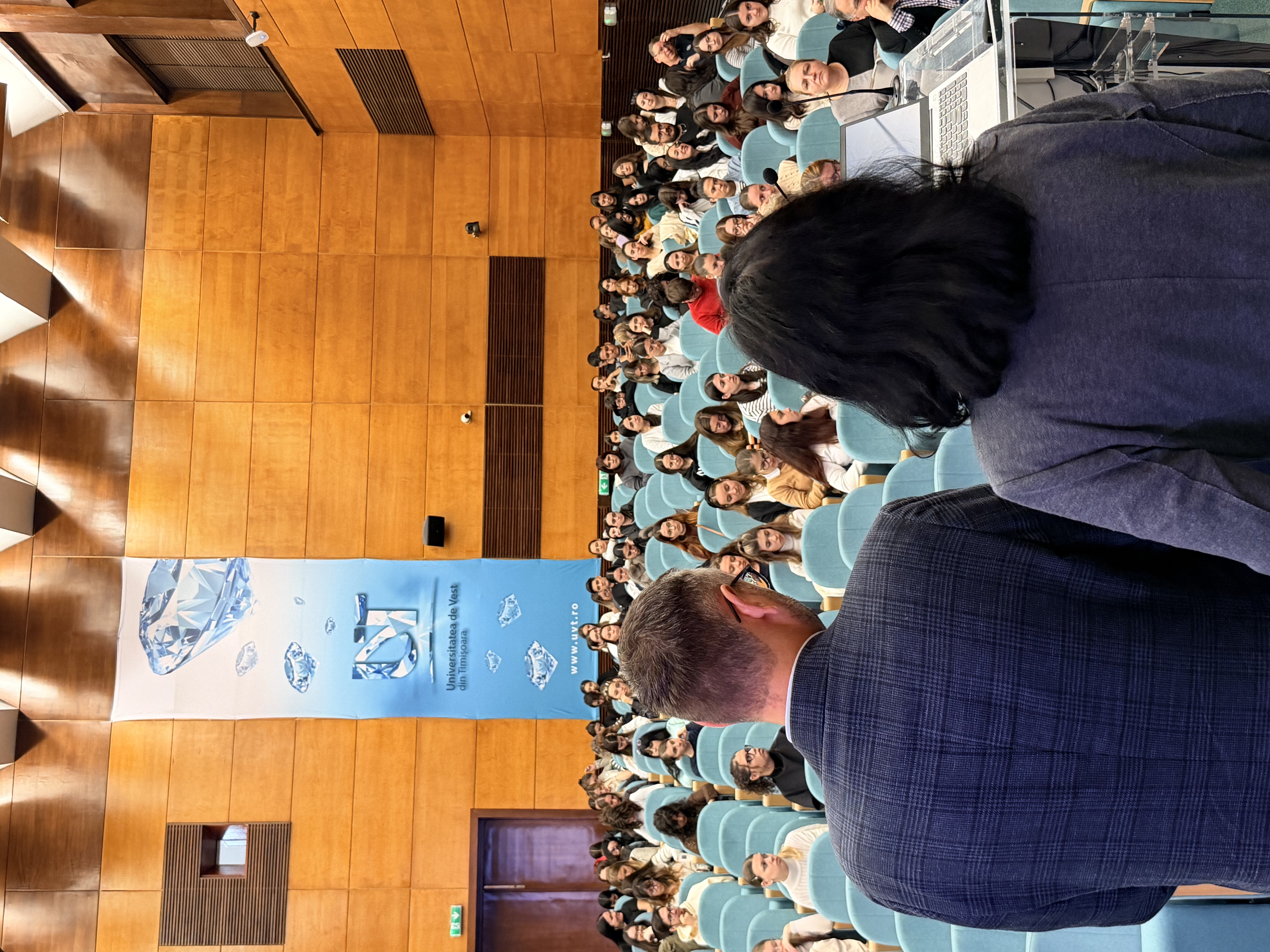 Speaking at the university