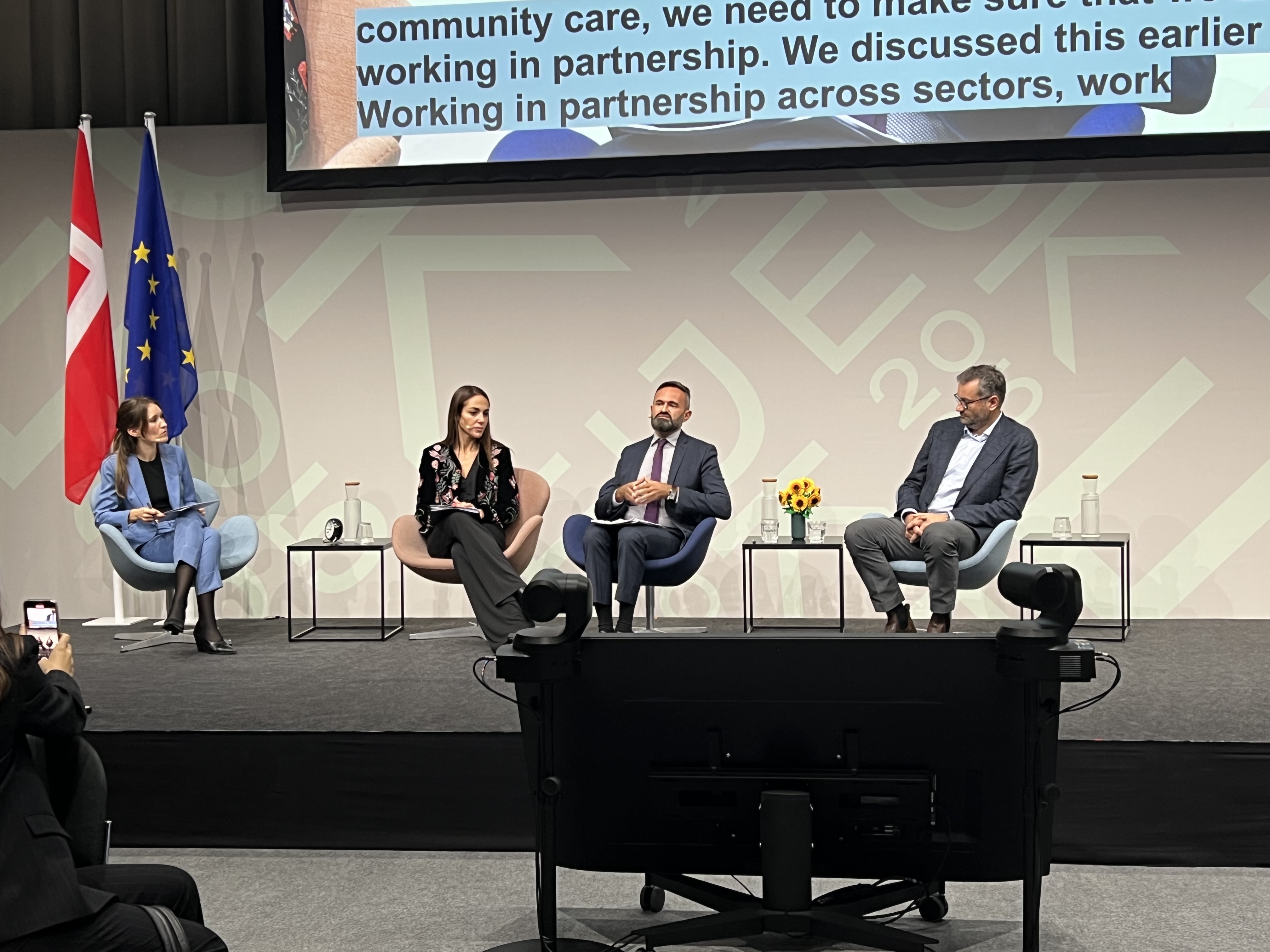 Me and other panelists on stage