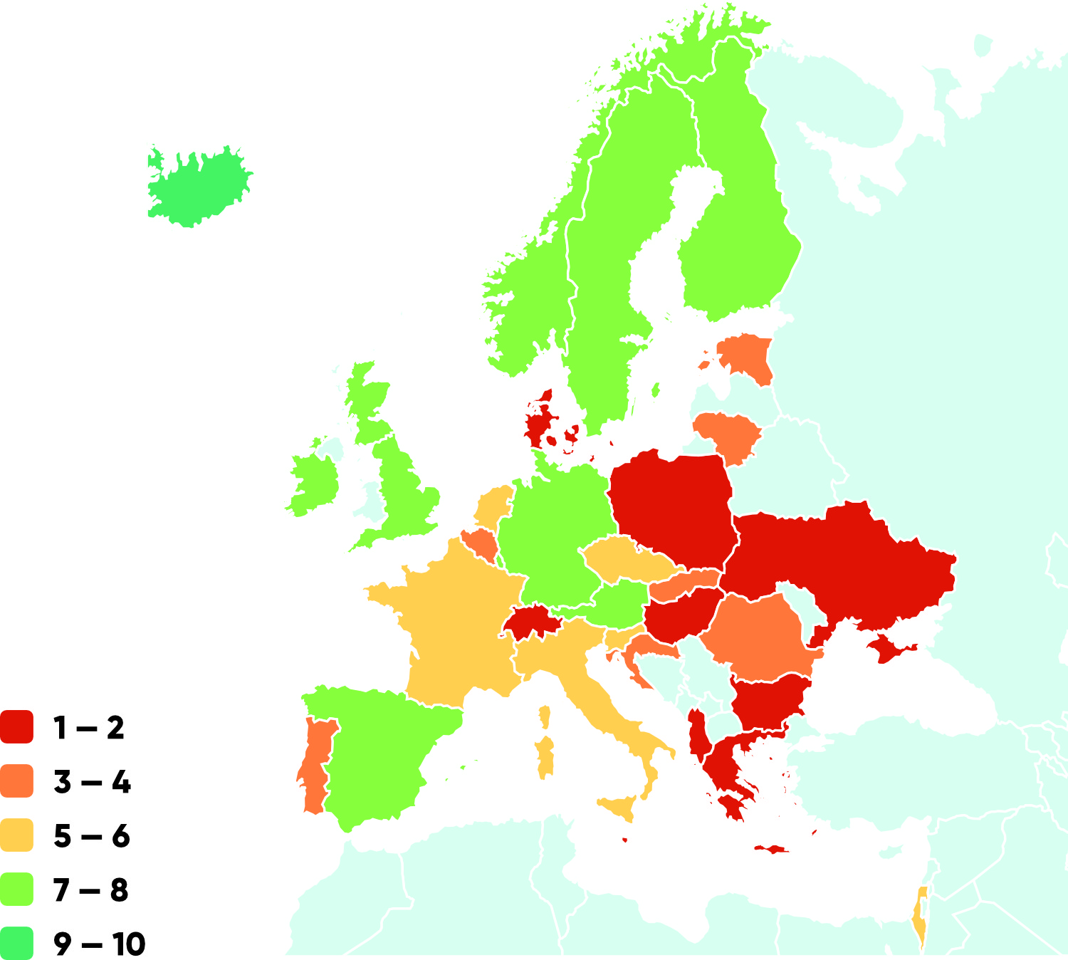 Map of Europe: Right to decide and right to vote