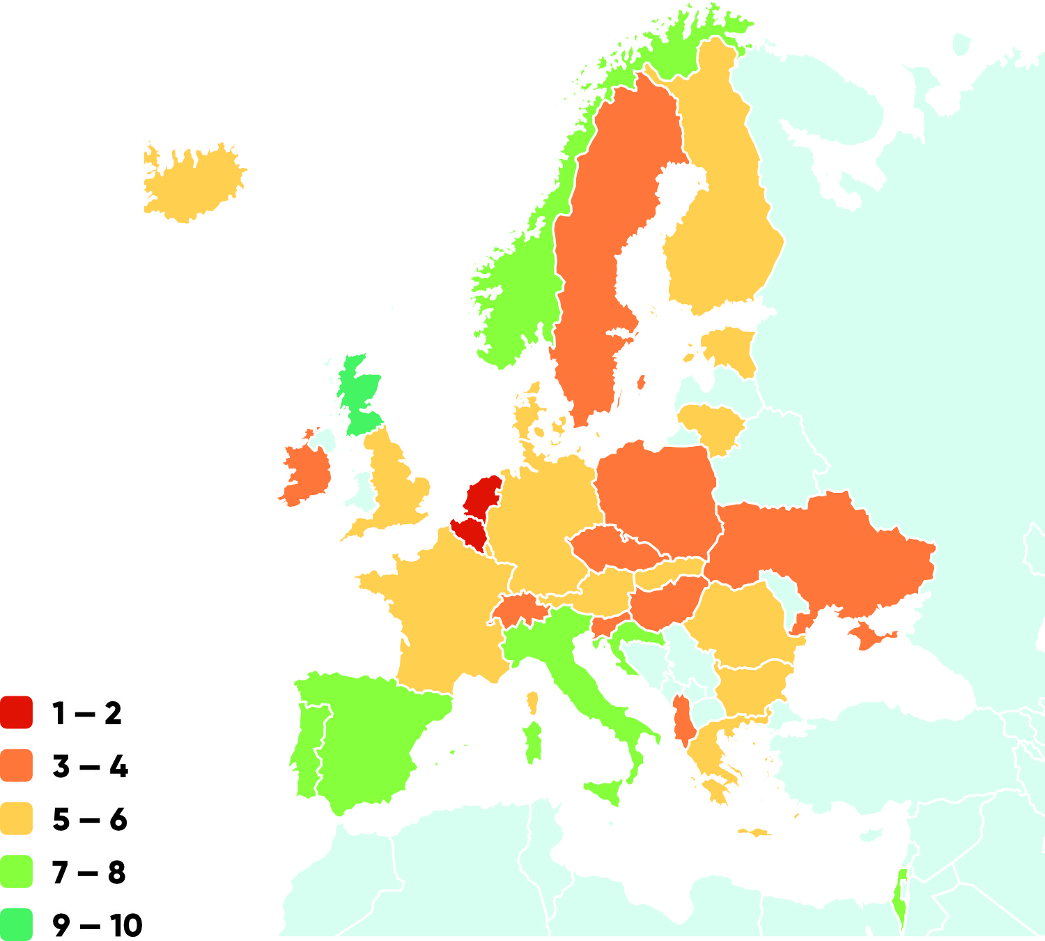 Map of Europe: Education