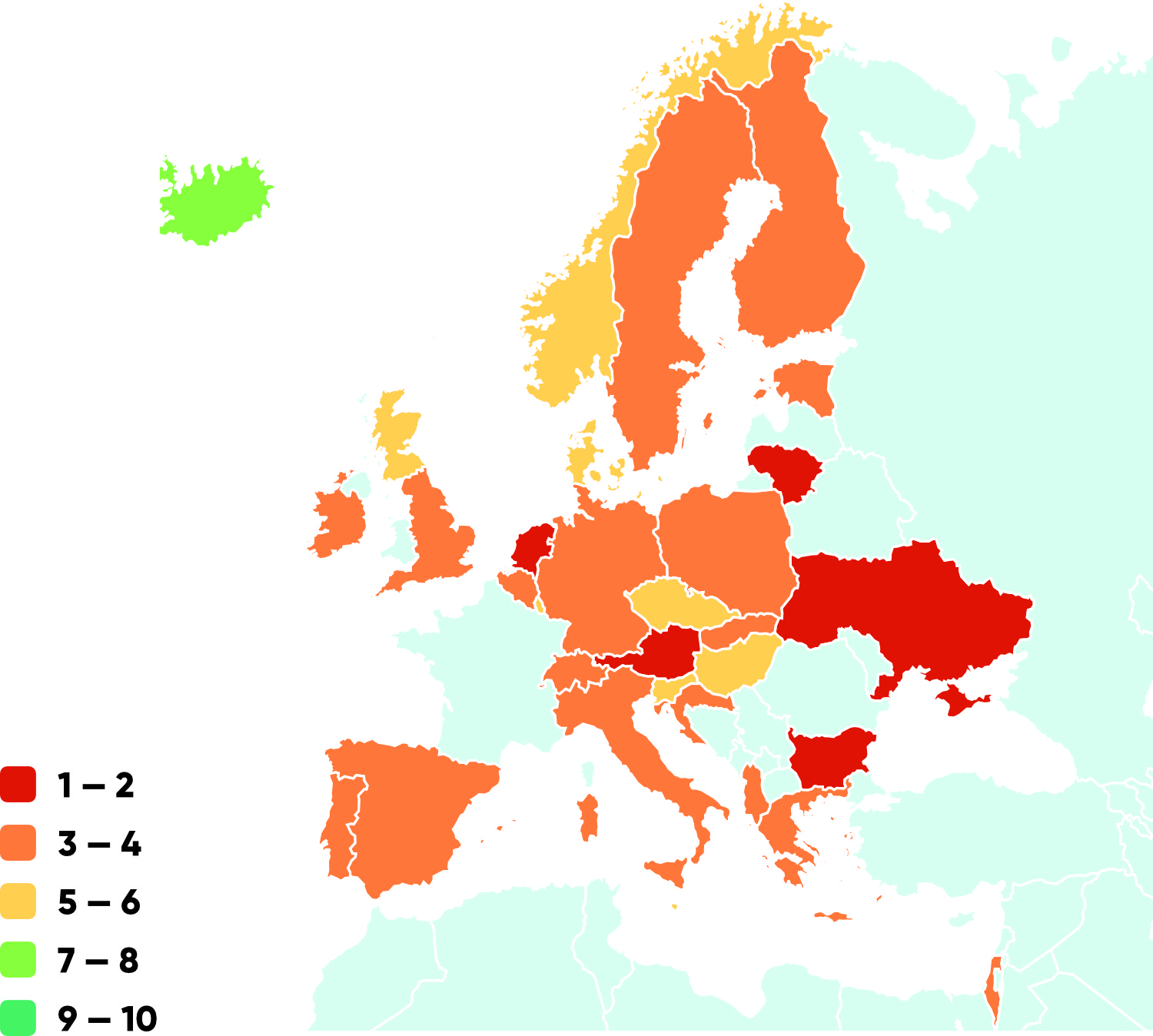Map of Europe: Employment