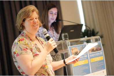 Self-advocates speaking at Europe in Action in Rome, 2015