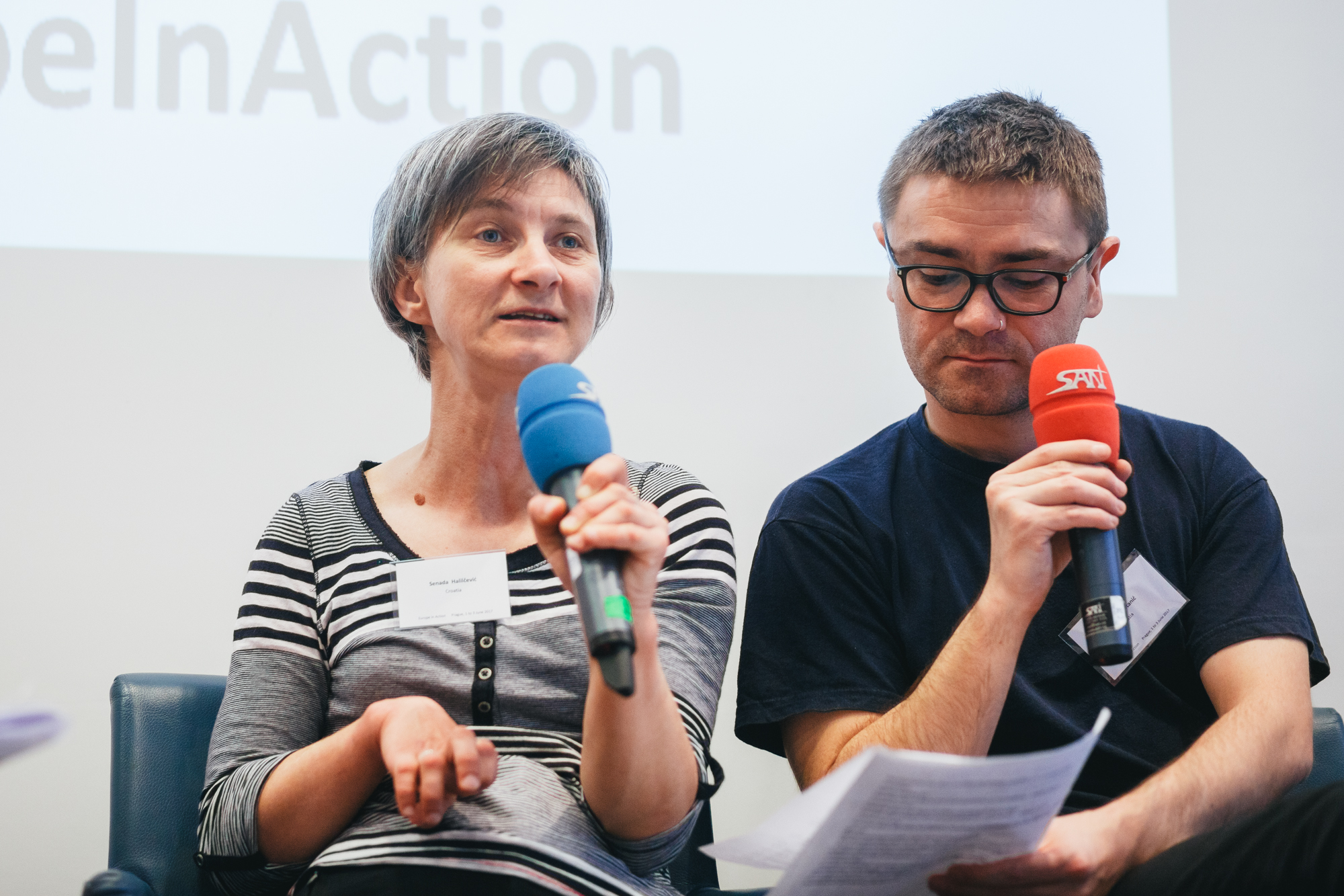 Senada Halilčević speaks during Europe in Action 2017 in Prague